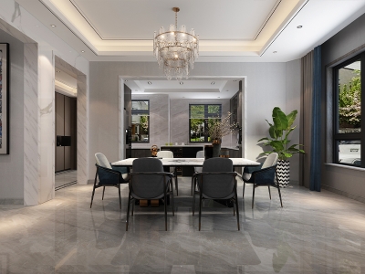 名悦山庄380㎡现代轻奢风格